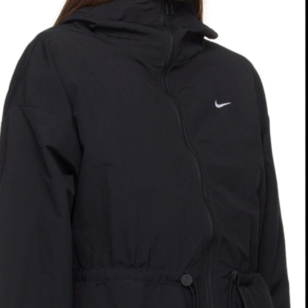 NIKE Sportswear Jacket Essentials Anorak Gathered Black NEW - Picture 8 of 10